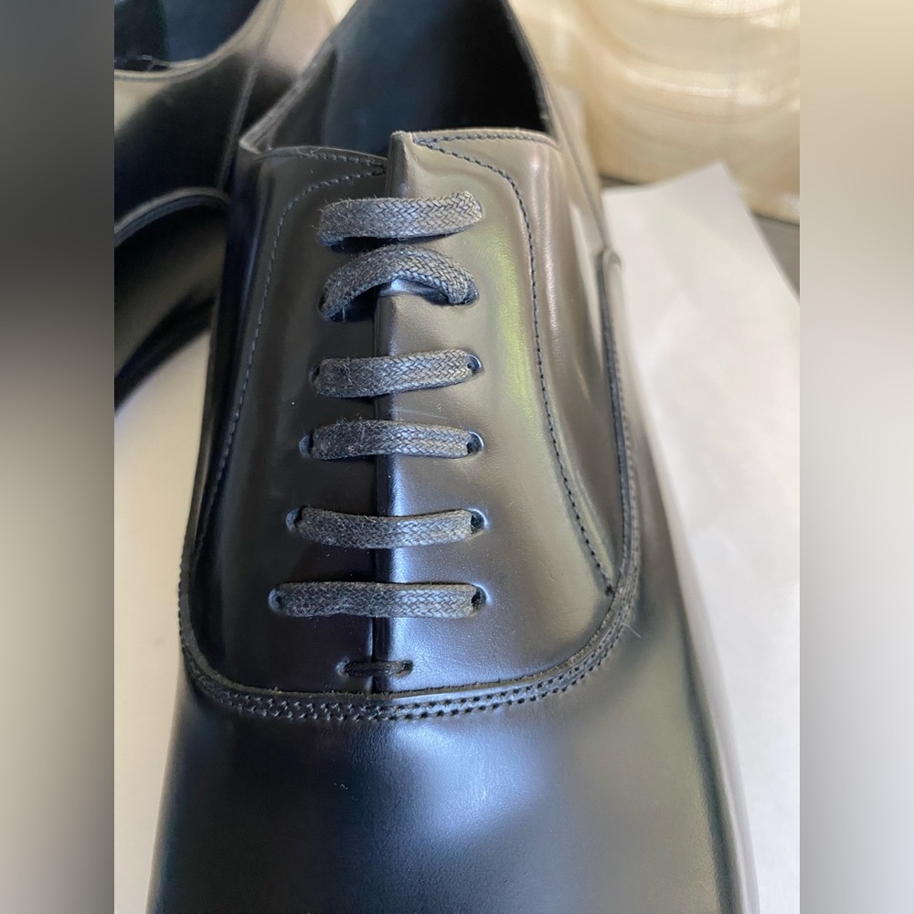 Dolce & Gabbana Black Leather Men's Dress Shoes laced oxfords 7 loafers derby’s - Picture 4 of 9